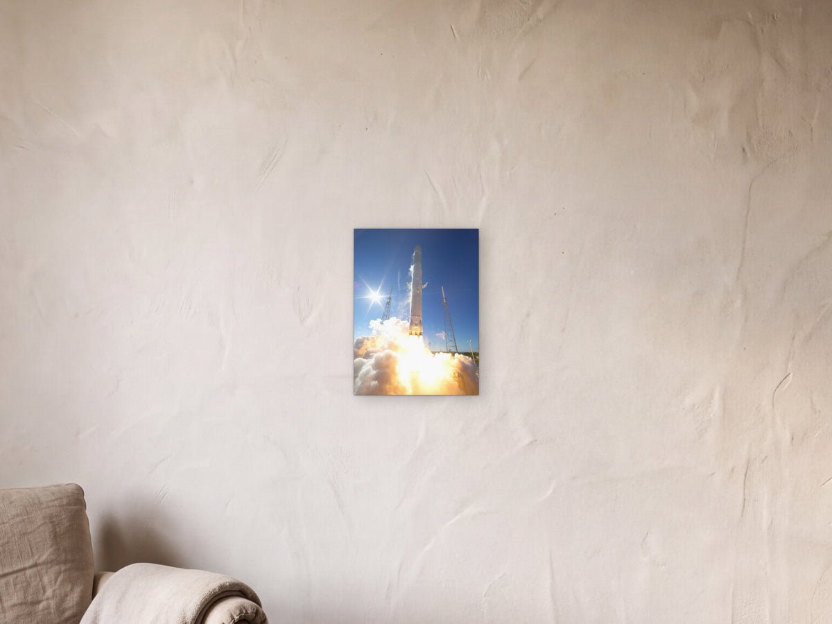 First Flight shown in a limewash reading corner beside an armchair and a floor lamp - scale render at 30 × 40 cm